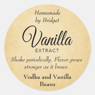 Adesivo Redondo Vinheta redonda clássica Vanilla Extract VE025_03
