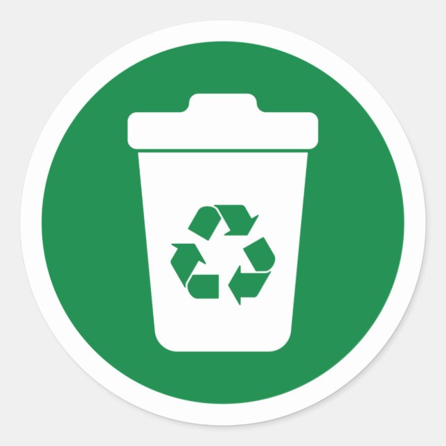 Adesivo Redondo Vinheta redonda clássica verde (Frente)