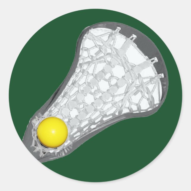 Adesivo Redondo Vinheta redonda clássica verde da equipe de Lacros (Frente)