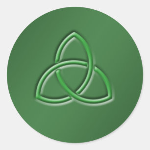 Adesivo Redondo Vinheta redonda com nó de amor celta