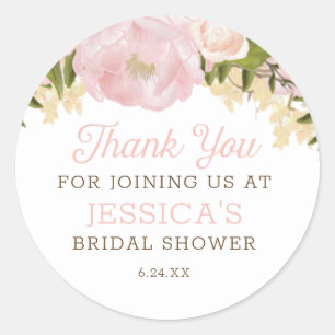 Adesivo Redondo Vinheta redonda cor-de-rosa