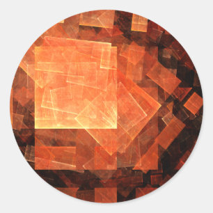 Adesivo Redondo Vinheta redonda de Abstrato claro da janela