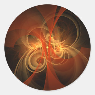 Adesivo Redondo Vinheta Redonda de Abstrato de Magia da Manhã