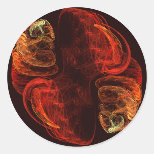 Adesivo Redondo Vinheta redonda de Abstrato de metamorfose