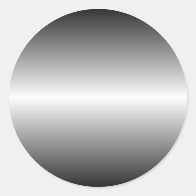 Adesivo Redondo Vinheta redonda de aço brilhante (Frente)