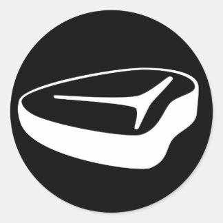 Adesivo Redondo Vinheta redonda de bife T-Bone (pequena)