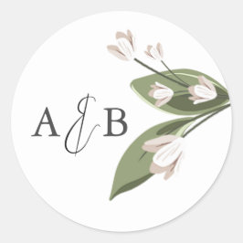 Adesivo Redondo Vinheta redonda de cintilações azuis