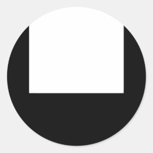 Adesivo Redondo Vinheta redonda de Design branco mínimo preto