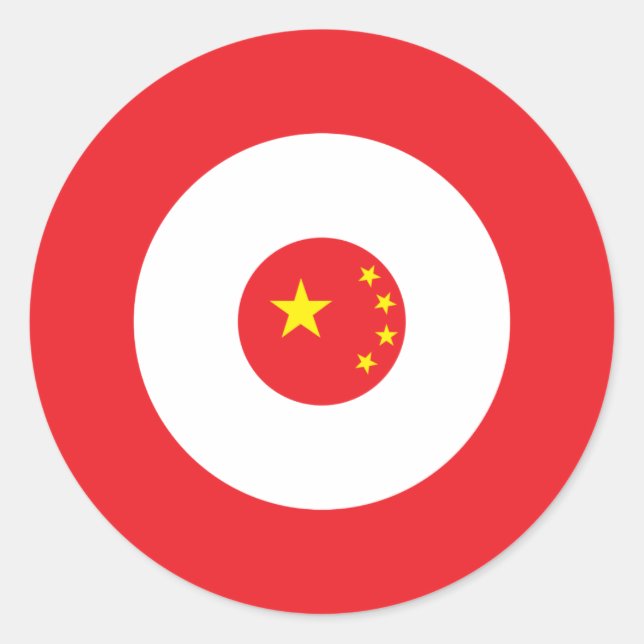 Adesivo Redondo Vinheta redonda de humor chinês (Frente)