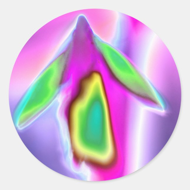 Adesivo Redondo Vinheta redonda de Impressão de voo "Take Flight" (Frente)