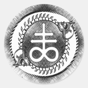 Adesivo Redondo vinheta redonda de Leviathan sigil
