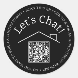 Adesivo Redondo Vinheta redonda de Marketing comercial de código Q