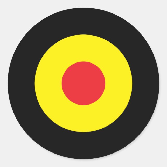 Adesivo Redondo Vinheta Redonda de Mod Belga (Frente)