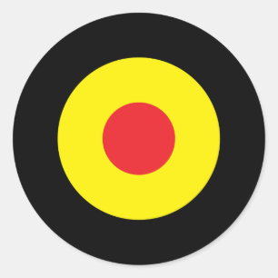 Adesivo Redondo Vinheta Redonda de Mod Belga