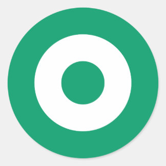 Adesivo Redondo Vinheta redonda de modo verde