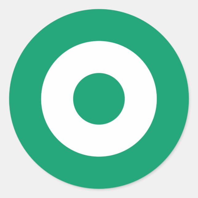 Adesivo Redondo Vinheta redonda de modo verde (Frente)