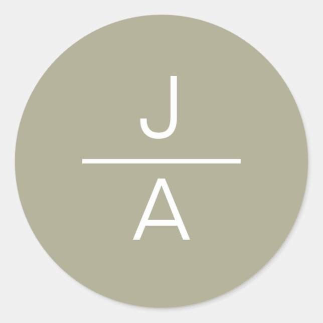 Adesivo Redondo Vinheta redonda de monograma Dourada de serenidade (Frente)