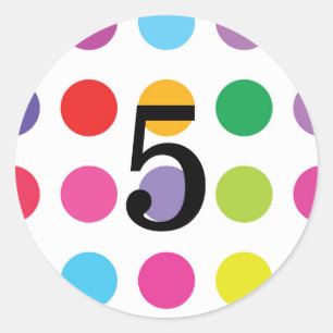 Adesivo Redondo Vinheta redonda de números