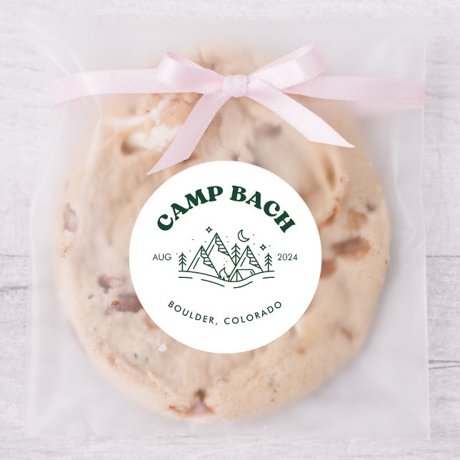 Adesivo Redondo Vinheta-redonda-de-vidro-camp (Criador carregado)