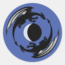 Adesivo Redondo Vinheta-redonda Design de fantasia fantasia Dragõe