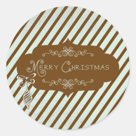 Adesivo Redondo Vinheta Redonda Diagonal Feliz Natal