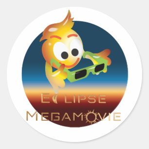 Adesivo Redondo Vinheta redonda divertida EM