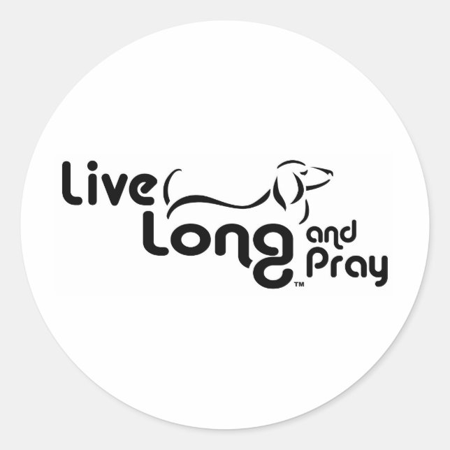 Adesivo Redondo Vinheta redonda do logotipo Dachshund (Frente)