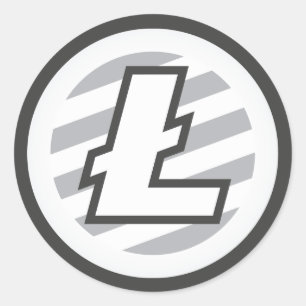 Adesivo Redondo Vinheta redonda do logotipo Litecoin
