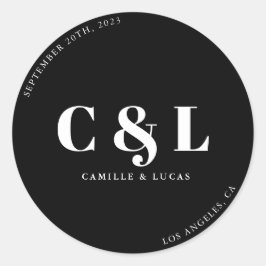 Adesivo Redondo Vinheta redonda elegante e tradicional