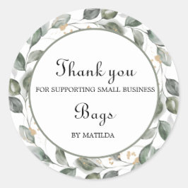 Adesivo Redondo Vinheta redonda elegante verde