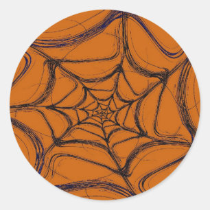 Adesivo Redondo Vinheta Redonda Fratural Spider Web