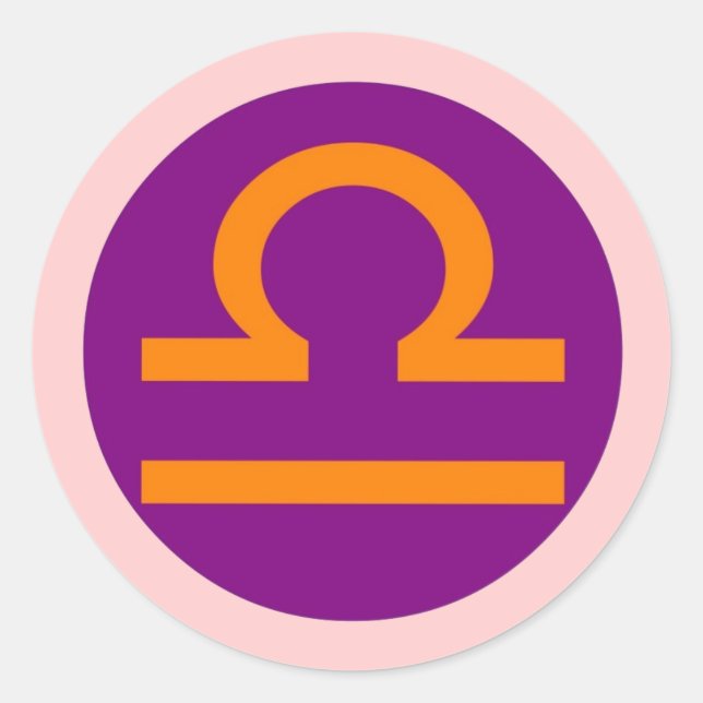 Adesivo Redondo Vinheta redonda Libra (Frente)