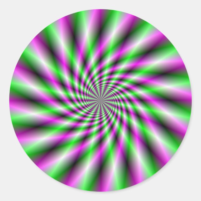 Adesivo Redondo Vinheta redonda neon spinning Wheel (Frente)