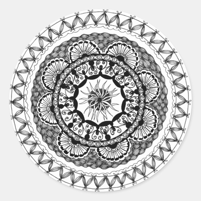 Adesivo Redondo Vinheta redonda "Ona" Zendala (Frente)