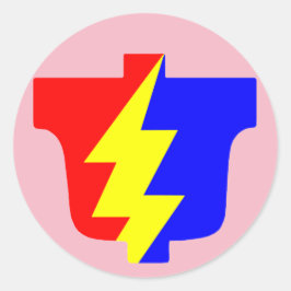 Adesivo Redondo Vinheta redonda PLA rosa, desenhada pelo Chade