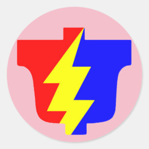 Adesivo Redondo Vinheta redonda PLA rosa, desenhada pelo Chade