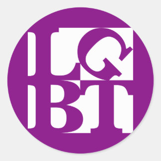 Adesivo Redondo Vinheta redonda Pop branco LGBT