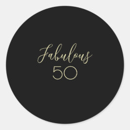 Adesivo Redondo Vinheta redonda preta "fabulosa"