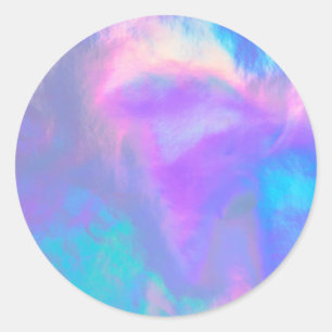 Adesivo Redondo Vinheta redonda roxa-azul-preto Holo Trendy