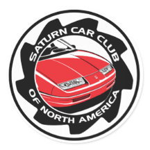 Vinheta redonda Saturn Car Club of North America 3