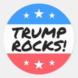 Adesivo Redondo Vinheta redonda TRUMP ROCKS