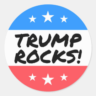 Adesivo Redondo Vinheta redonda TRUMP ROCKS