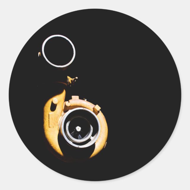 Adesivo Redondo Vinheta redonda turbo e mecânica, brilhante (Frente)