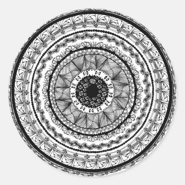 Adesivo Redondo Vinheta redonda "Vanity" Zendala (Frente)