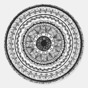 Adesivo Redondo Vinheta redonda "Vanity" Zendala