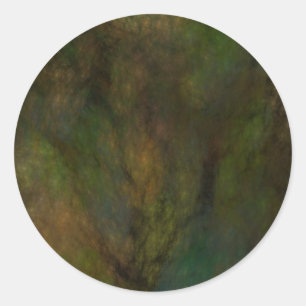 Adesivo Redondo Vinheta redonda verde Abstrato