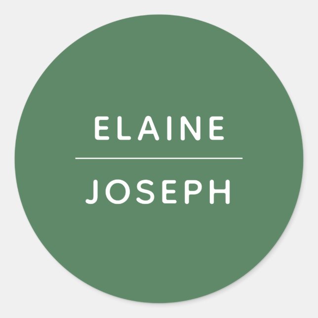 Adesivo Redondo Vinheta redonda verde sólida (Frente)