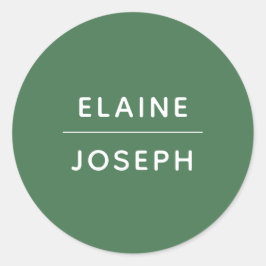 Adesivo Redondo Vinheta redonda verde sólida