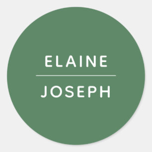 Adesivo Redondo Vinheta redonda verde sólida