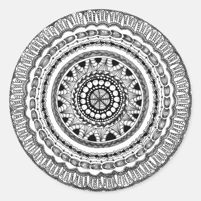 Adesivo Redondo Vinheta redonda Zendala "Queste" (Frente)